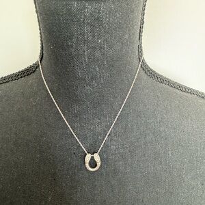 John Hardy White Topaz Bamboo Horseshoe Pendant